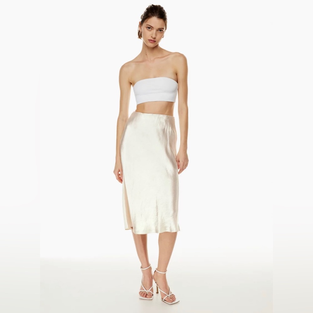 Aritzia babaton slip skirt size 4 / denude color- light beige gold